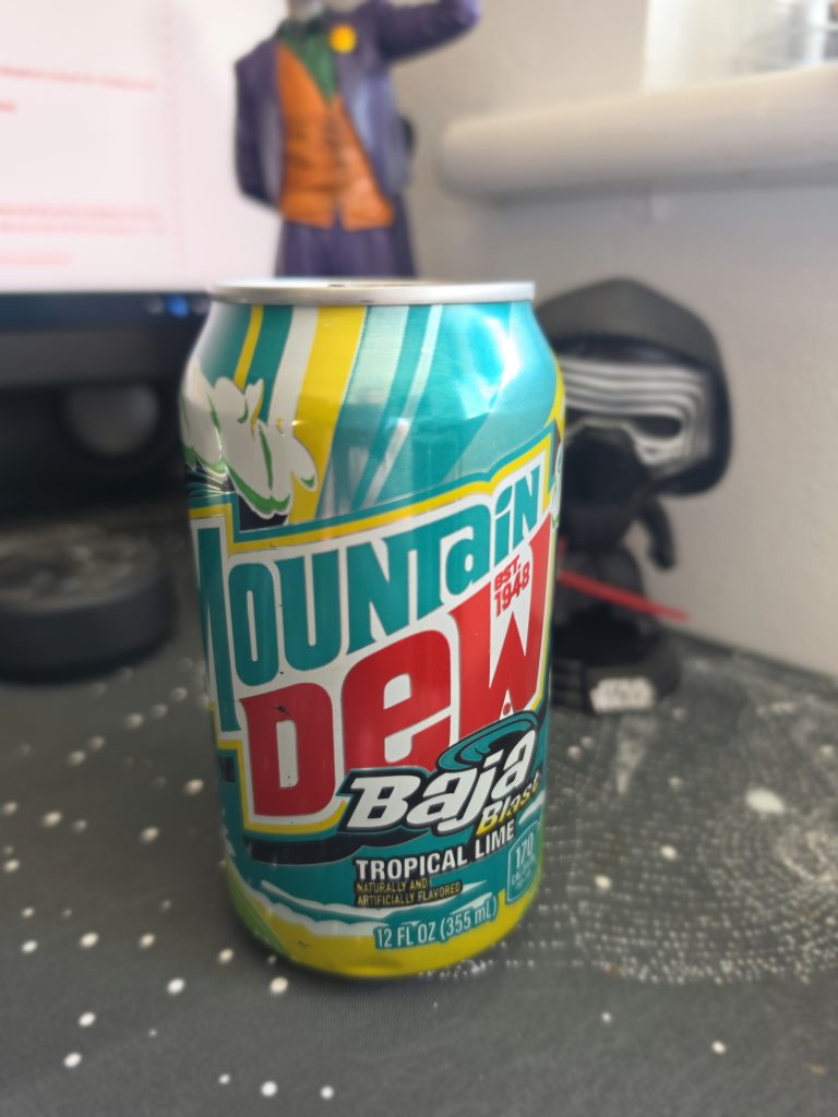 Mountain Dew Baja Blast can